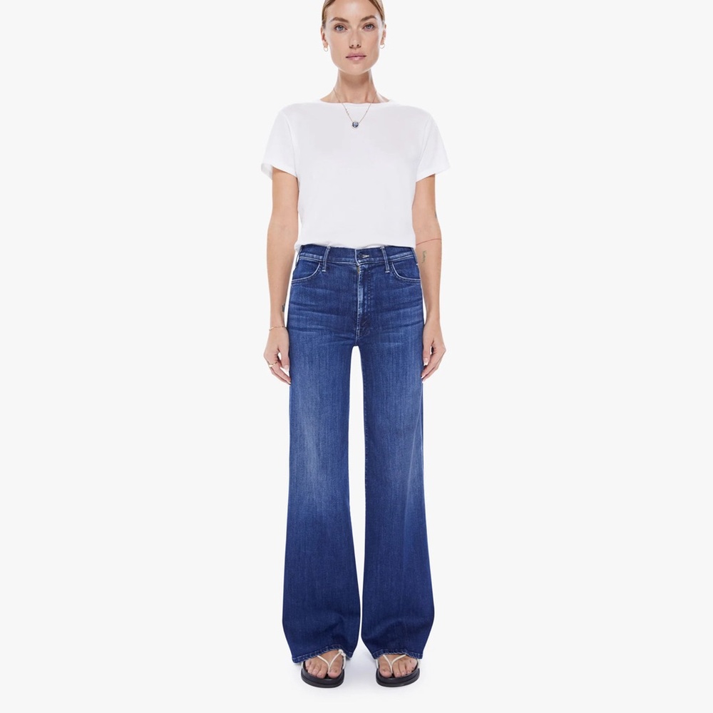 MOTHER The Hustler Roller Heel Jeans In High Fidelity Size 26 NWT